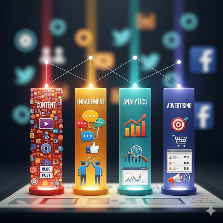 Mastering Social Media: The 4 Pillars of Strategy
